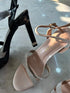 Shimmer Detail Chunky Heel